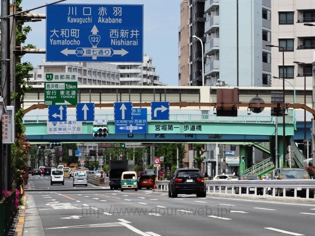 神谷陸橋、宮堀交差点の写真