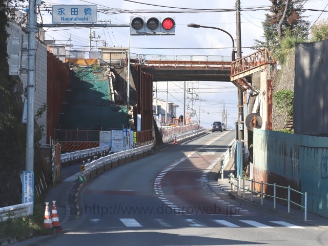 永田橋の西側の事業区間の写真