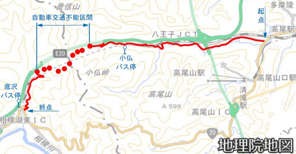 都県道516号浅川相模湖線の地図