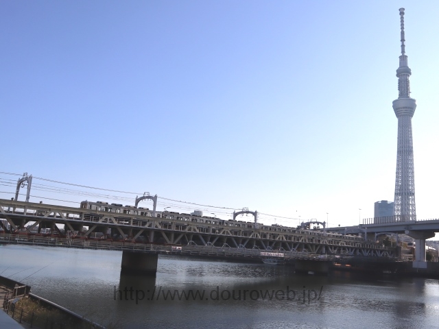 東武鉄道隅田川橋梁の写真